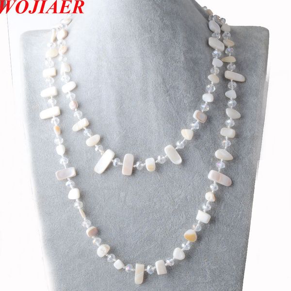 wojiaer natural irregular choker 51 inch long necklaces abalone shell beads friend body crystal jewelry gift bc009, Golden;silver
wojiaer natural irregular choker 51 inch long necklaces abalone shell beads friend body crystal jewelry gift bc009, Golden;silver
