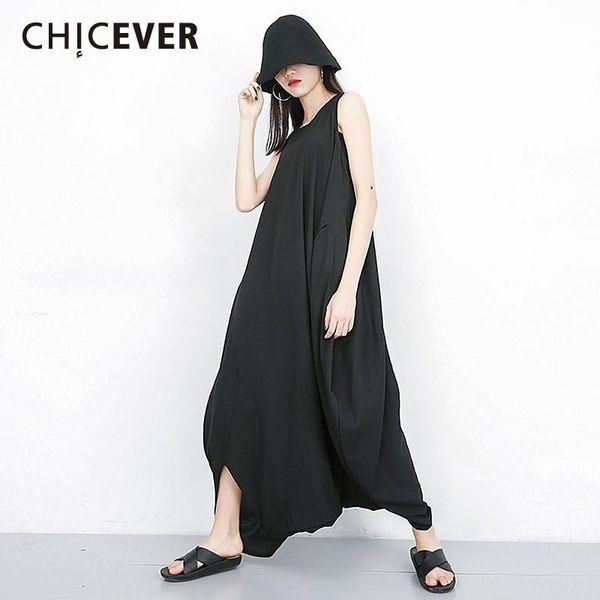 women's jumpsuits & rompers chicever summer casual solid black women o neck sleeveless pockets back zipper loose ankle length wide leg, Black;white
women's jumpsuits & rompers chicever summer casual solid black women o neck sleeveless pockets back zipper loose ankle length wide leg, Black;white
