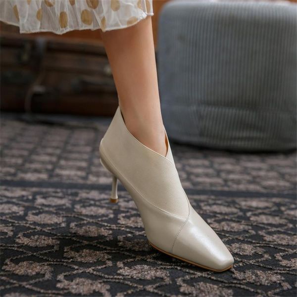 boots pxelena stiletto high heels women genuine leather elastic band 2021 autumn winter ankle dress party shoes, Black
boots pxelena stiletto high heels women genuine leather elastic band 2021 autumn winter ankle dress party shoes, Black