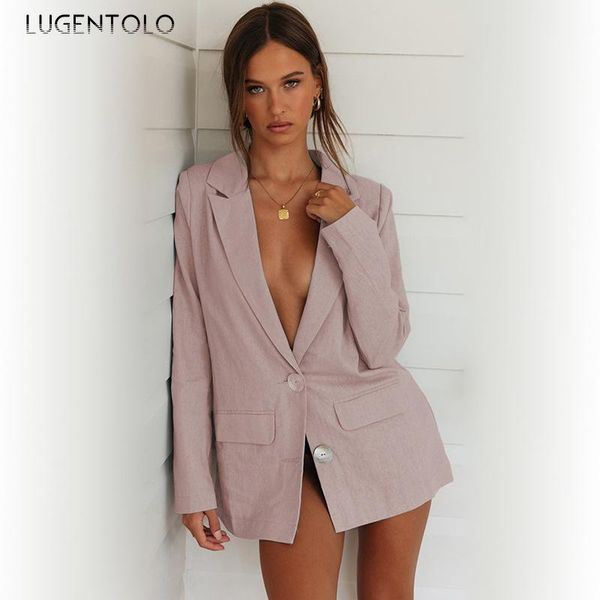 women simple blazer autumn casual solid small suit jacket shirt 2 button long sleeve lady fashion temperament lugentolo women's suits &, White;black
women simple blazer autumn casual solid small suit jacket shirt 2 button long sleeve lady fashion temperament lugentolo women's suits &, White;black