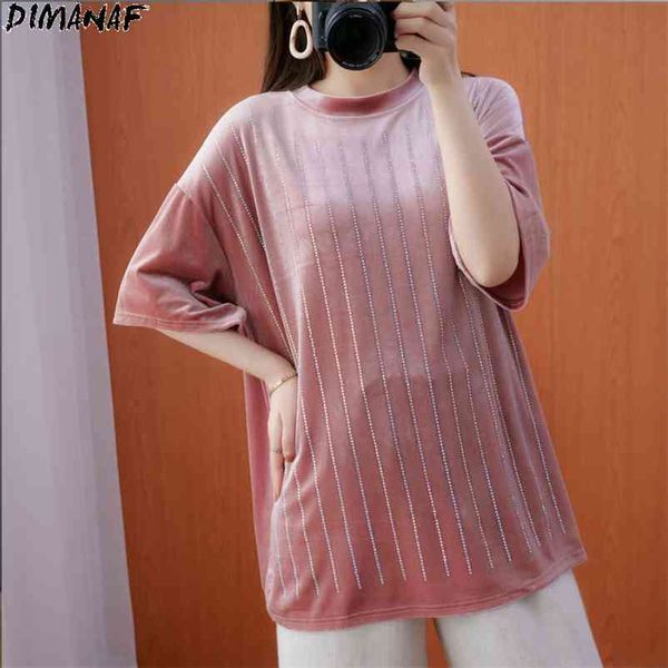 summer t-shirts women velvet tees tunic loose slim diamonds tshirt print shirt korean style pink clothing 210531, White
summer t-shirts women velvet tees tunic loose slim diamonds tshirt print shirt korean style pink clothing 210531, White