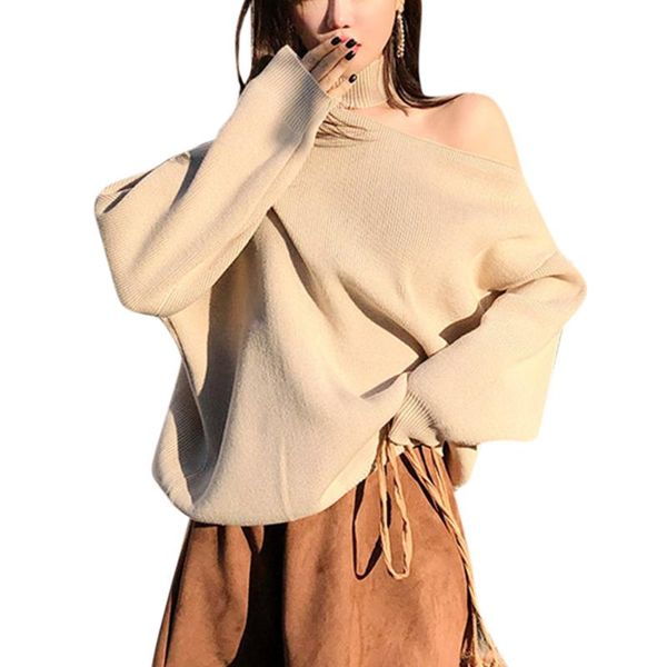 halter one shoulder sweater women solid color long sleeve loose casual knit pullovers autumn winter ladies jumper clothes women's sweat, White;black
halter one shoulder sweater women solid color long sleeve loose casual knit pullovers autumn winter ladies jumper clothes women's sweat, White;black