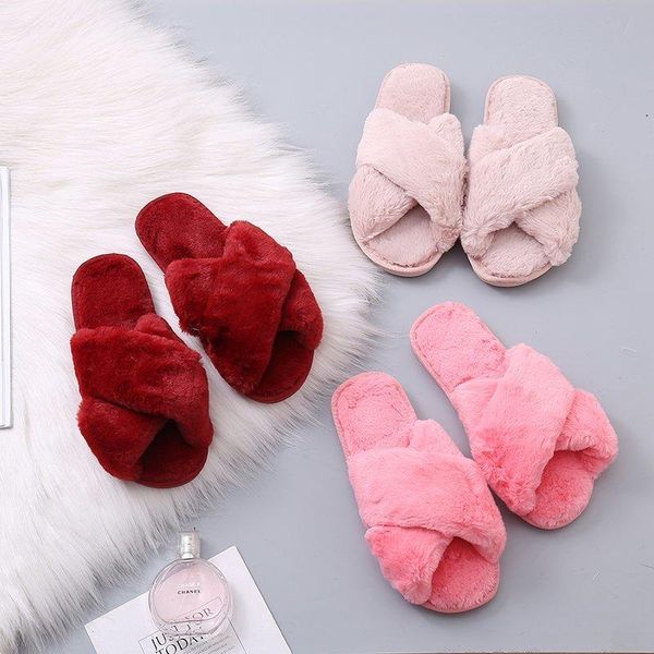 slippers women fashion warm fluffy cozy faux fur cross indoor floor slides flat soft furry ladies female celebrities flip flops, Black
slippers women fashion warm fluffy cozy faux fur cross indoor floor slides flat soft furry ladies female celebrities flip flops, Black