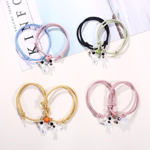 charm bracelets 2pcs magnet couple bracelet astronaut pendant braslet adjustable elastic hair string braclet distance attract matching braza, Golden;silver
charm bracelets 2pcs magnet couple bracelet astronaut pendant braslet adjustable elastic hair string braclet distance attract matching braza, Golden;silver