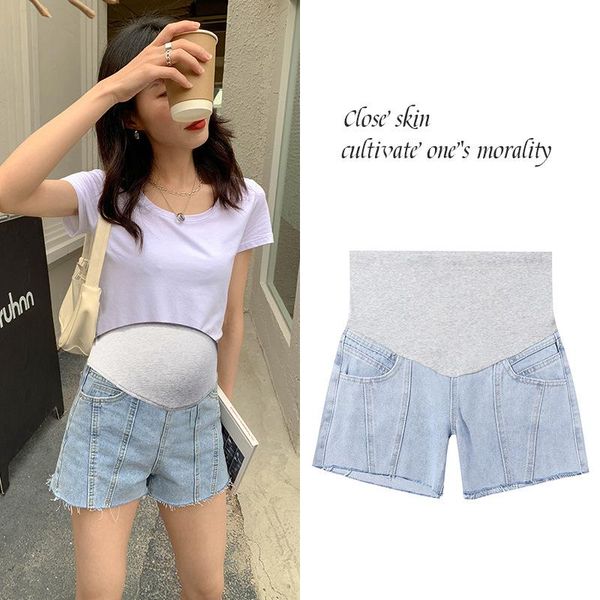 maternity bottoms sky blue pregnant women's shorts summer wear low-waisted denim spring loose pants for clothes, White
maternity bottoms sky blue pregnant women's shorts summer wear low-waisted denim spring loose pants for clothes, White
