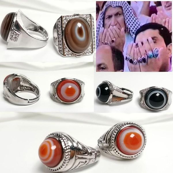 cluster rings men's agates evil eye ball design charm onyx ring punk finger jewelry gift stainless steel men fashion, Golden;silver
cluster rings men's agates evil eye ball design charm onyx ring punk finger jewelry gift stainless steel men fashion, Golden;silver