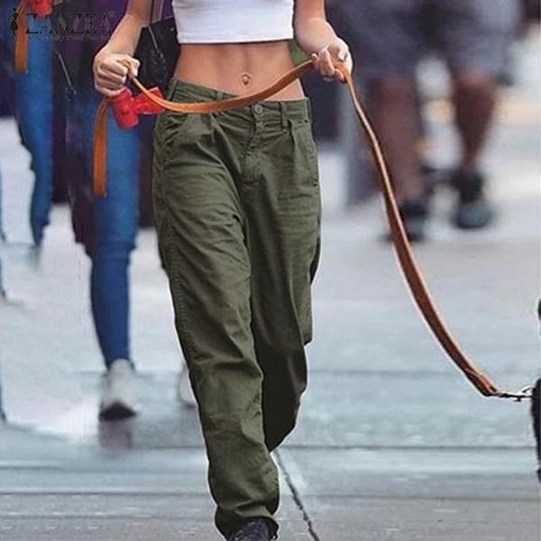 women's pants & capris s 5xl zanzea spring casual pantalon fashion zipper straight trousers women solid high waist long female button h, Black;white
women's pants & capris s 5xl zanzea spring casual pantalon fashion zipper straight trousers women solid high waist long female button h, Black;white