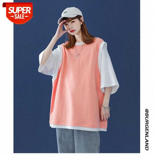 fake two-piece short-sleeved shirt women's loose harajuku style half-sleeved trendy #bl4s, White
fake two-piece short-sleeved shirt women's loose harajuku style half-sleeved trendy #bl4s, White