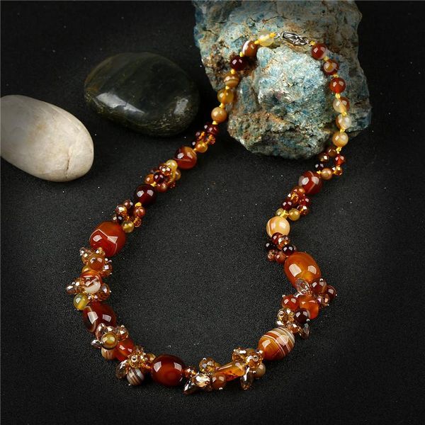 chokers k's gadgets fashion natural stone necklace striped onyx crystal beads knotted pendant necklaces for women colares feminino cola, Golden;silver
chokers k's gadgets fashion natural stone necklace striped onyx crystal beads knotted pendant necklaces for women colares feminino cola, Golden;silver