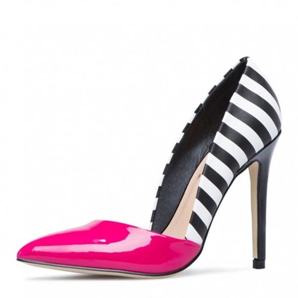 dress shoes slip on stripes printed mixed color woman pumps pointed toe thin high heel party ladies summer wedding dating shoe, Black
dress shoes slip on stripes printed mixed color woman pumps pointed toe thin high heel party ladies summer wedding dating shoe, Black