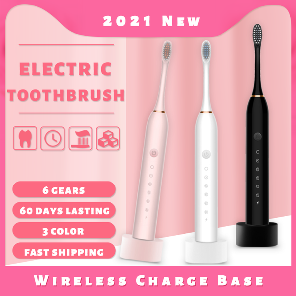 ipx-7 sonic electric toothbrush ultrasonic automatic smart tooth brush usb wireless charge base waterproof 60 day lasting x3
ipx-7 sonic electric toothbrush ultrasonic automatic smart tooth brush usb wireless charge base waterproof 60 day lasting x3
