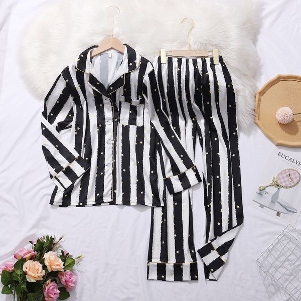 women's shorts spirng new satin chiffon women pajama set long sleeve suit pyjamas o459, White;black
women's shorts spirng new satin chiffon women pajama set long sleeve suit pyjamas o459, White;black
