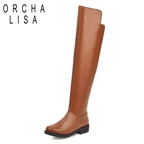 boots orcha lisa women's faux leather round toe square thick heel over-the-knee women ladies zipper thigh high botas, Black
boots orcha lisa women's faux leather round toe square thick heel over-the-knee women ladies zipper thigh high botas, Black