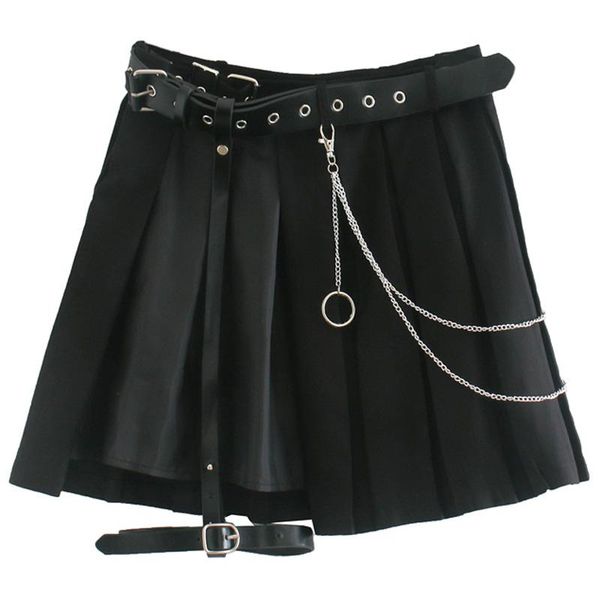 summer tie belt waist skirts women fashion chain high waisted skirt elegant pleated mini female ladies gy, Black
summer tie belt waist skirts women fashion chain high waisted skirt elegant pleated mini female ladies gy, Black