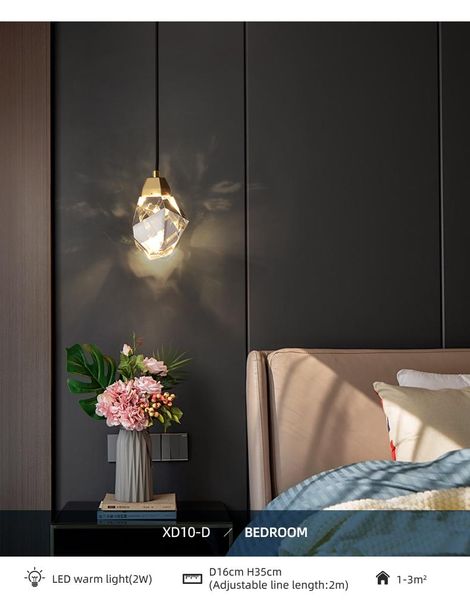 wall lamp crystal prism high light transmission led bedroom bedside luxury for room
wall lamp crystal prism high light transmission led bedroom bedside luxury for room