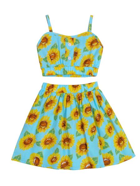 baby camisole+ skirt, sunflower print elastic waist navel design a-line version summer clothing sweet style 2-7 years sets, White
baby camisole+ skirt, sunflower print elastic waist navel design a-line version summer clothing sweet style 2-7 years sets, White