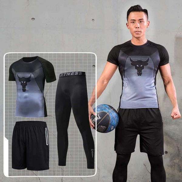 men's suit fitness tracksuits 3-piece bodysuit autumn and spring running gym clothes lightweight short sleeves, Gray
men's suit fitness tracksuits 3-piece bodysuit autumn and spring running gym clothes lightweight short sleeves, Gray
