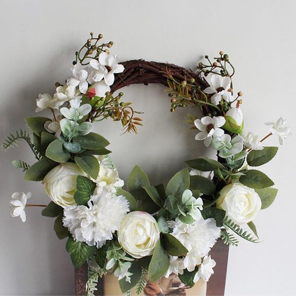 decorative flowers & wreaths simulation garland ring pendant door knocker round leaf decoration wedding holiday party hanging accessories
decorative flowers & wreaths simulation garland ring pendant door knocker round leaf decoration wedding holiday party hanging accessories