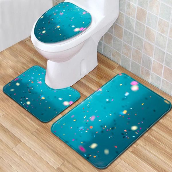 bath mats gradient geometric rainbow pattern toilet three-piece set mat seat for bathroom
bath mats gradient geometric rainbow pattern toilet three-piece set mat seat for bathroom