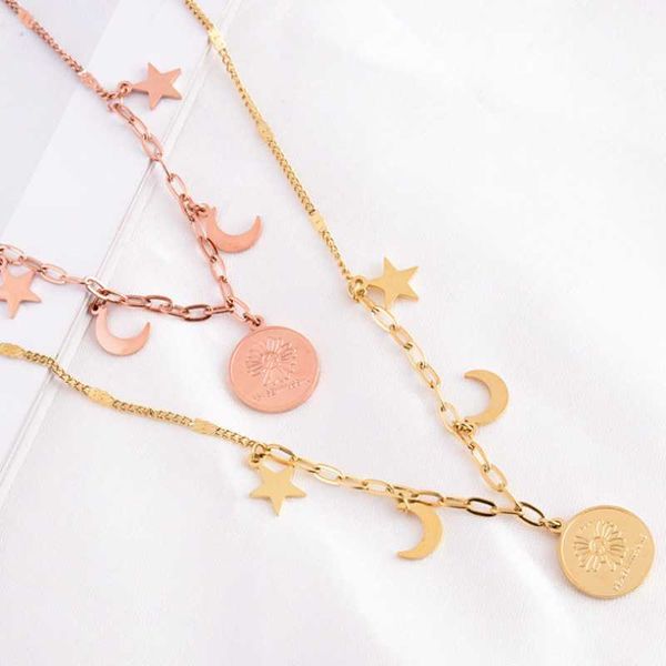 chains 316l stainless steel daisy round stars moon pendant charm chain choker necklace for women fashion fine jewelry san799, Silver
chains 316l stainless steel daisy round stars moon pendant charm chain choker necklace for women fashion fine jewelry san799, Silver