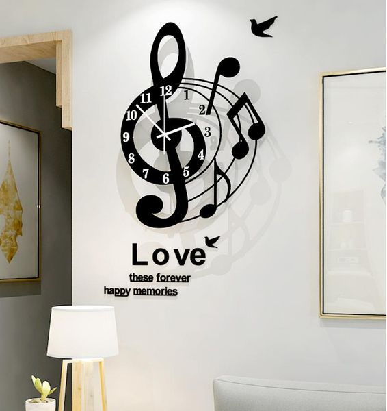 wall clocks musical notes art creative large clock modern design 3d fashion acrylic watch living room home decor
wall clocks musical notes art creative large clock modern design 3d fashion acrylic watch living room home decor
