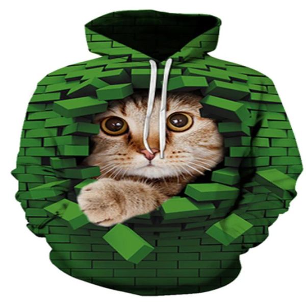 men's hoodies & sweatshirts 2021 casual hoodie 3d cute kitten print pattern street green breathable sweat-absorbent and comfortable, Black
men's hoodies & sweatshirts 2021 casual hoodie 3d cute kitten print pattern street green breathable sweat-absorbent and comfortable, Black