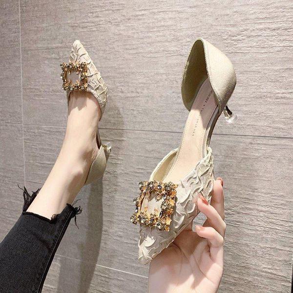 woman shoes 2021 summer solid color slip-on casual pointed high heel all-match rhinestone crystal shallow sandals, Black
woman shoes 2021 summer solid color slip-on casual pointed high heel all-match rhinestone crystal shallow sandals, Black