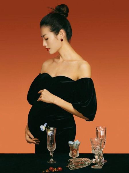 maternity dresses strapless long black maxi dress front slit women's evening summer night gown party, White
maternity dresses strapless long black maxi dress front slit women's evening summer night gown party, White