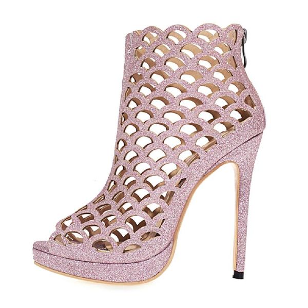 dress shoes cut-outs summer sandals for women high heels peep toe women's ankle boots luxury gold silver party shoe female big size, Black
dress shoes cut-outs summer sandals for women high heels peep toe women's ankle boots luxury gold silver party shoe female big size, Black