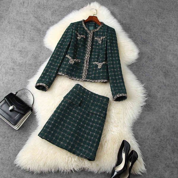 dress european and american women's wear winter style long sleeve coat skirts fashionable plaid tweed suit two-piece aa7z, White
dress european and american women's wear winter style long sleeve coat skirts fashionable plaid tweed suit two-piece aa7z, White