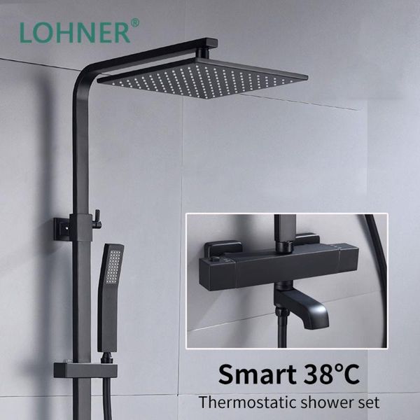 lohner black shower sets bathroom faucet and cold mixer brass bathtub system thermostatic rain waterfall
lohner black shower sets bathroom faucet and cold mixer brass bathtub system thermostatic rain waterfall