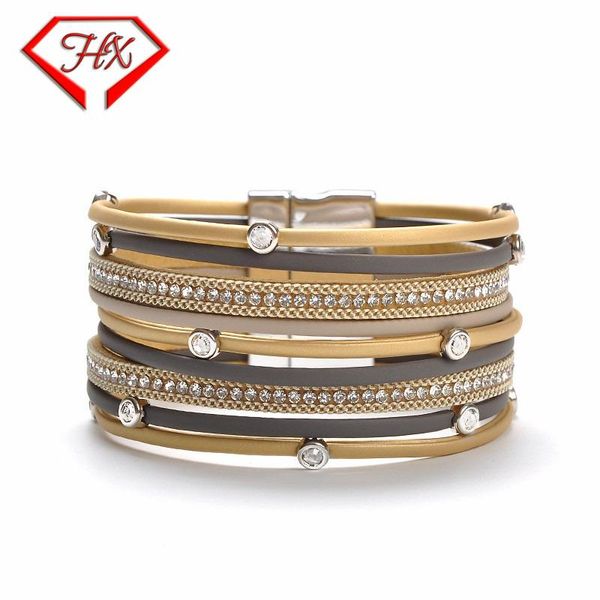 link, chain hx leather bracelet original female trendy rhinestone crystal charm femme multilayer bracelets & bangles for women jewelry, Black
link, chain hx leather bracelet original female trendy rhinestone crystal charm femme multilayer bracelets & bangles for women jewelry, Black