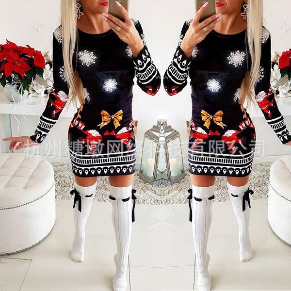 women's fashion christmas holiday mini bodycon dress long sleeve reindeer printed gift vestidos ropa de mujer winter clothing casual dr, Black;gray
women's fashion christmas holiday mini bodycon dress long sleeve reindeer printed gift vestidos ropa de mujer winter clothing casual dr, Black;gray