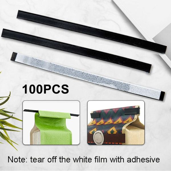 100pcs storage mini pour bendable portable home tag paper coffee bag peel and stick kitchen strip sealing clip clips
100pcs storage mini pour bendable portable home tag paper coffee bag peel and stick kitchen strip sealing clip clips