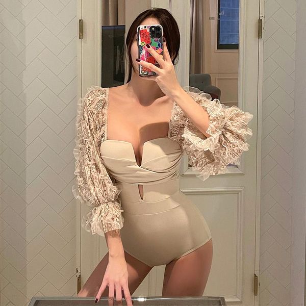 one-piece suits mesh pleated beach bathsuit lace one piece swimsuit long sleeve monokini push up bandeau high cut trikini swim suit
one-piece suits mesh pleated beach bathsuit lace one piece swimsuit long sleeve monokini push up bandeau high cut trikini swim suit