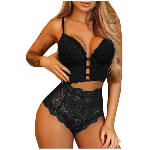 bras sets french lace backless bra panties set high waist underwear wireless lingerie women bralette 2pcs hollow out nightwear, Red;black
bras sets french lace backless bra panties set high waist underwear wireless lingerie women bralette 2pcs hollow out nightwear, Red;black