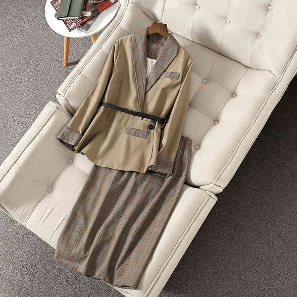 two piece dress spring long sleeve shawl laple neckline khaki plaid belted blazers + split skirt suits 2 s set nm12212269 6plu, White
two piece dress spring long sleeve shawl laple neckline khaki plaid belted blazers + split skirt suits 2 s set nm12212269 6plu, White