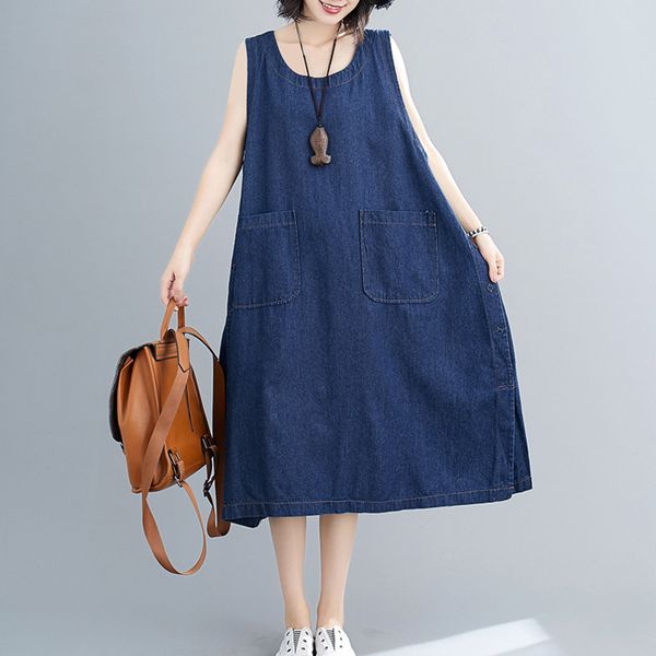 casual dresses dressed in vintage blue line, collection summer 2466, round, casual cleavage, side jean overalls, loose slit, sleeveless shfl, Black;gray
casual dresses dressed in vintage blue line, collection summer 2466, round, casual cleavage, side jean overalls, loose slit, sleeveless shfl, Black;gray