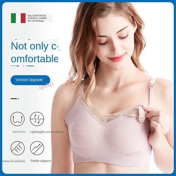 seamless lace bra nursing non-steel ring large size sports pregnant women underwear maternity intimates, White
seamless lace bra nursing non-steel ring large size sports pregnant women underwear maternity intimates, White