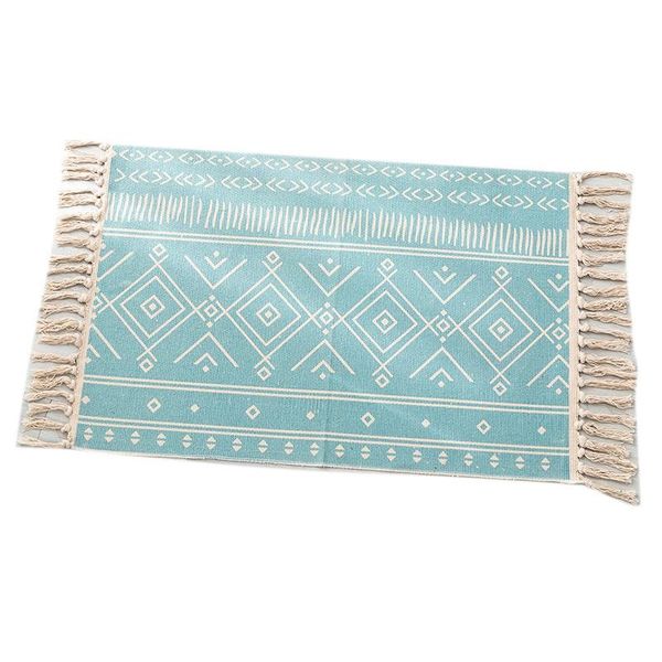 carpets linen and cotton blended hand-woven tassel carpet, nordic style bedside mats suitable for living room bedroom,blue
carpets linen and cotton blended hand-woven tassel carpet, nordic style bedside mats suitable for living room bedroom,blue