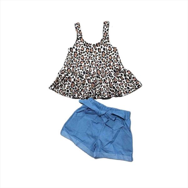 summer baby girls kids clothing denim shorts leopard sleeveless set outfits ruffles boutique, White
summer baby girls kids clothing denim shorts leopard sleeveless set outfits ruffles boutique, White