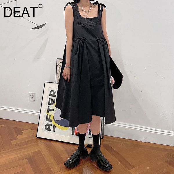 women black patchwork drawstring high waist dress square neck sleeveless loose fit fashion tide summer 7e0933 210421, Black;gray
women black patchwork drawstring high waist dress square neck sleeveless loose fit fashion tide summer 7e0933 210421, Black;gray