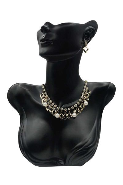 earrings & necklace women's fashion jewelry geometric pattern sets, Silver 
earrings & necklace women's fashion jewelry geometric pattern sets, Silver