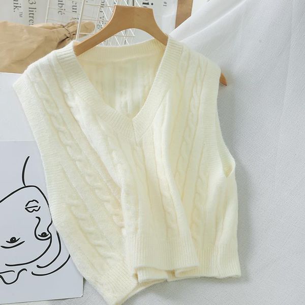 winter knitted outerwear vest womens sweater v neck pullovers sleeveless spiral pattern for velvet, White;black
winter knitted outerwear vest womens sweater v neck pullovers sleeveless spiral pattern for velvet, White;black