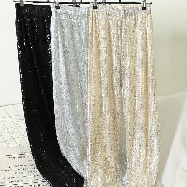 women's pants & capris cakucool silver full sequined 2021 women wide leg pant elastic waist bling luxury chic casual gold long female c, Black;white
women's pants & capris cakucool silver full sequined 2021 women wide leg pant elastic waist bling luxury chic casual gold long female c, Black;white