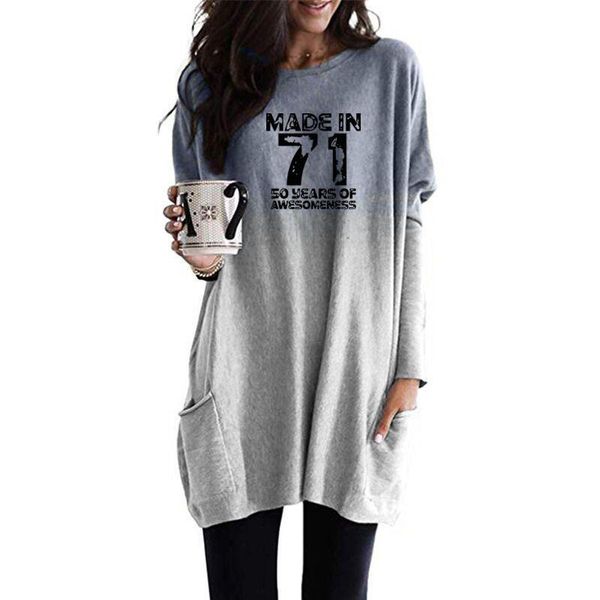 women's hoodies & sweatshirts made in 71 50 years print gradient long for female femmes 50th birthday lover gift women plus size pocket, Black
women's hoodies & sweatshirts made in 71 50 years print gradient long for female femmes 50th birthday lover gift women plus size pocket, Black