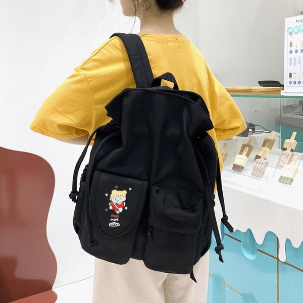 backpack multi-pocket girl canvas women drawstring small school bag for teens female korean student backpacks ladies 2021
backpack multi-pocket girl canvas women drawstring small school bag for teens female korean student backpacks ladies 2021