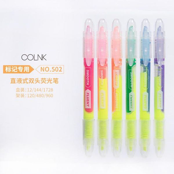 highlighters 6 pcs/pack double head straight liquid type colorful candy color promotional art markers gift stationery, Black;red
highlighters 6 pcs/pack double head straight liquid type colorful candy color promotional art markers gift stationery, Black;red