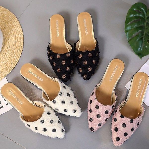 women pointed toe slippers flat heel dress shoes woman designer black dot fur pump zapatos mujer
women pointed toe slippers flat heel dress shoes woman designer black dot fur pump zapatos mujer