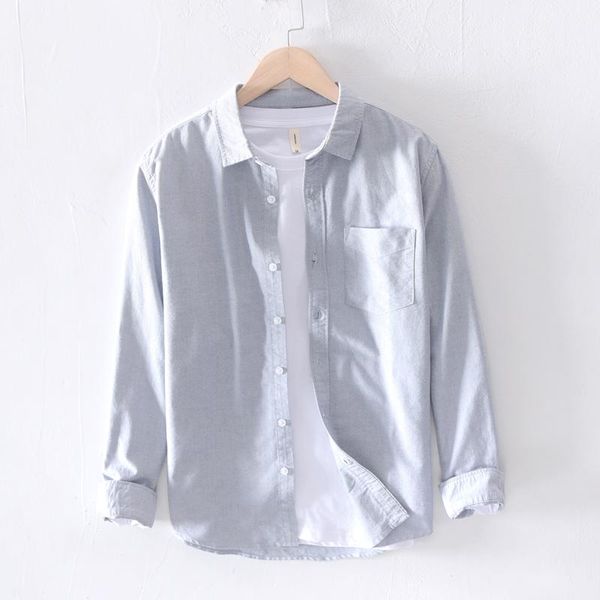 men's casual shirts cotton shirt autumn thin breathable loose washed-out white trendy all-matching long sleeve coat, White;black
men's casual shirts cotton shirt autumn thin breathable loose washed-out white trendy all-matching long sleeve coat, White;black